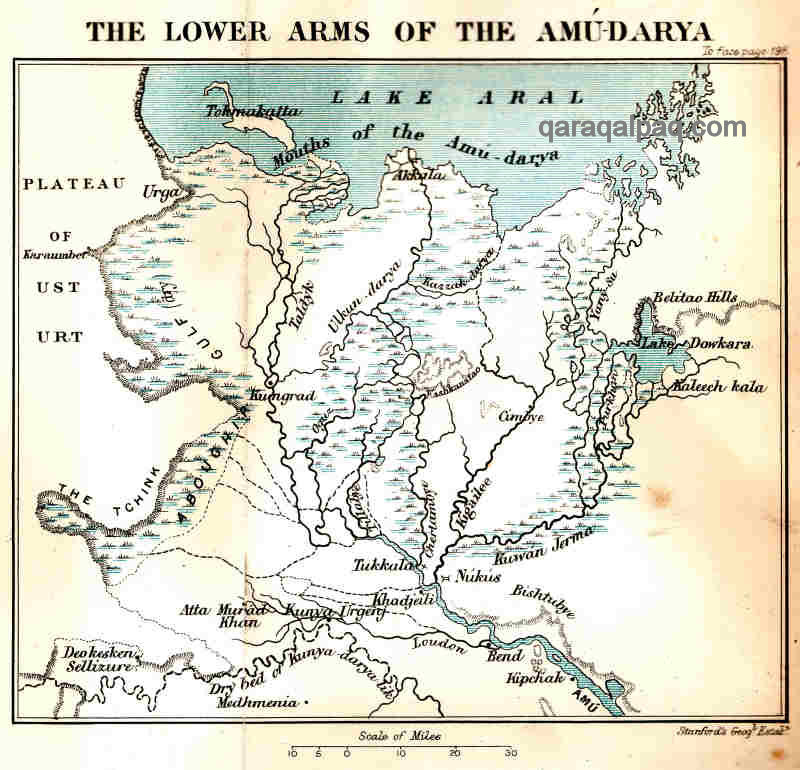 Map of the Amu Darya Delta