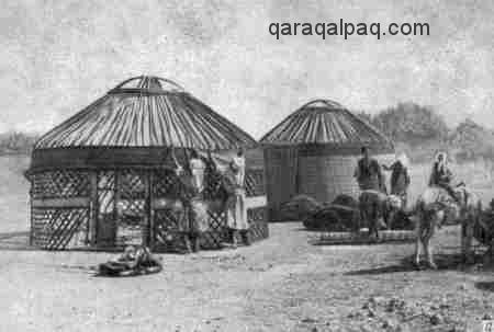 Erecting Qaraqalpaq yurts pre-1960