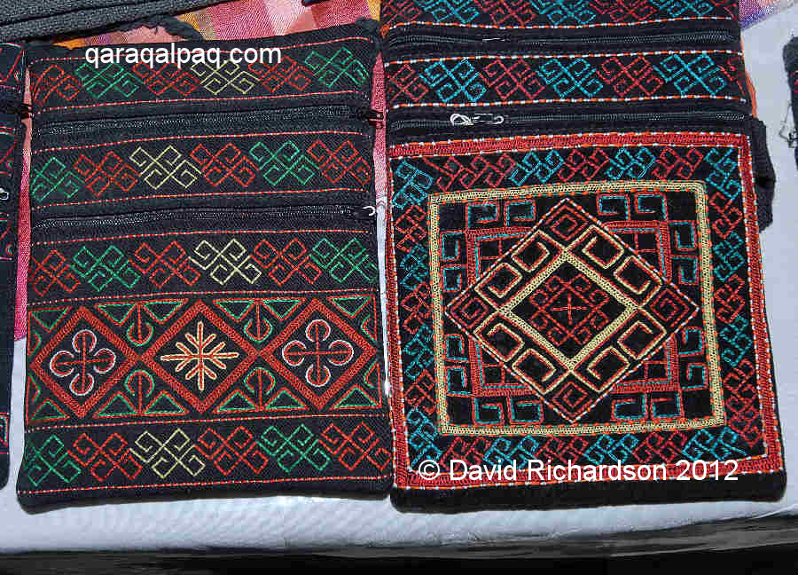 Embroidered Qaraqalpaq purses