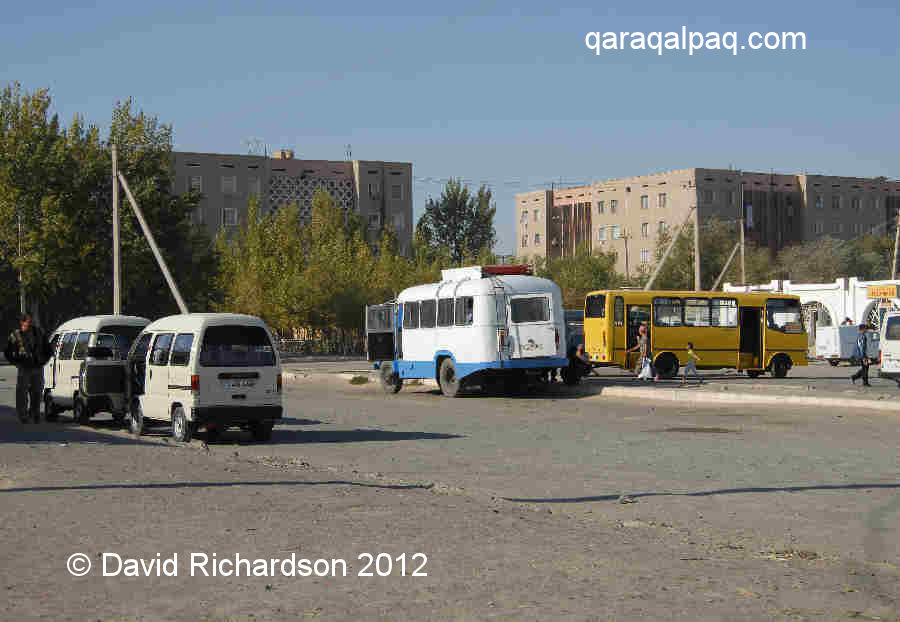 The bus station in front of the railway station